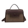 Fashion Plaid Colorblock Retro Crossbody Bag With Unique Material For Casual Daily Use