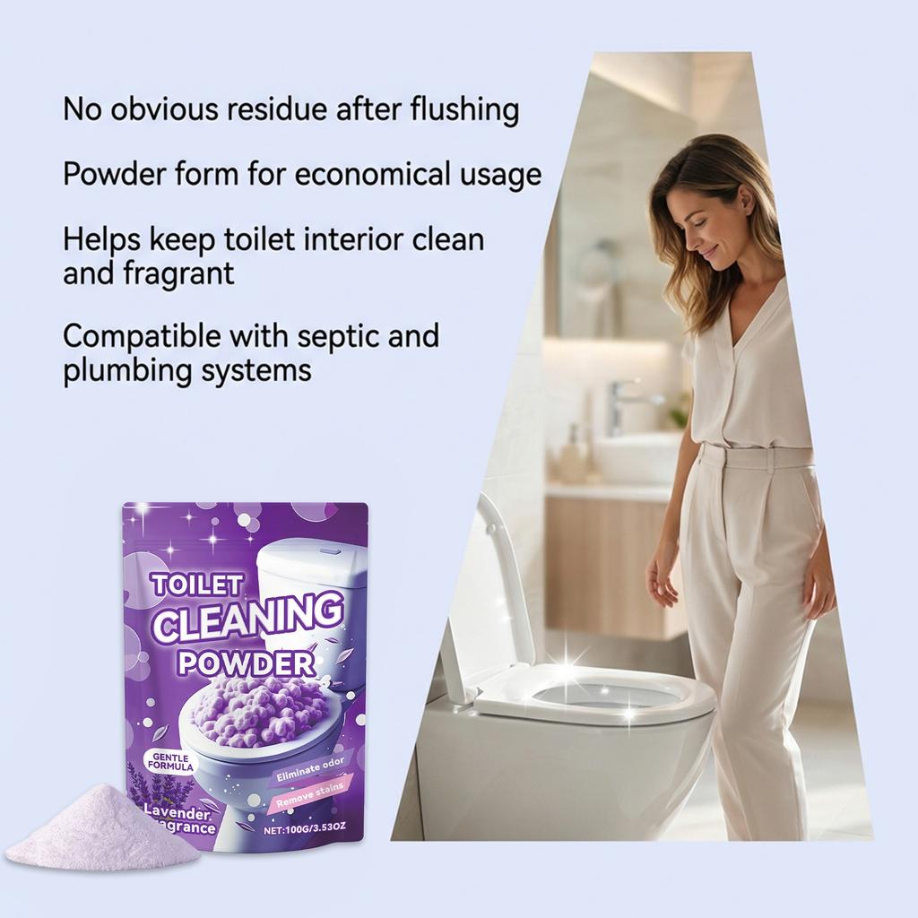 Poudre Nettoyante pour Toilettes Un Nettoyant Automatique pour Toilettes Qui Les Taches Tenaces Et Le Tartre Produits de Nettoyage Sûrs pour Toilettes.