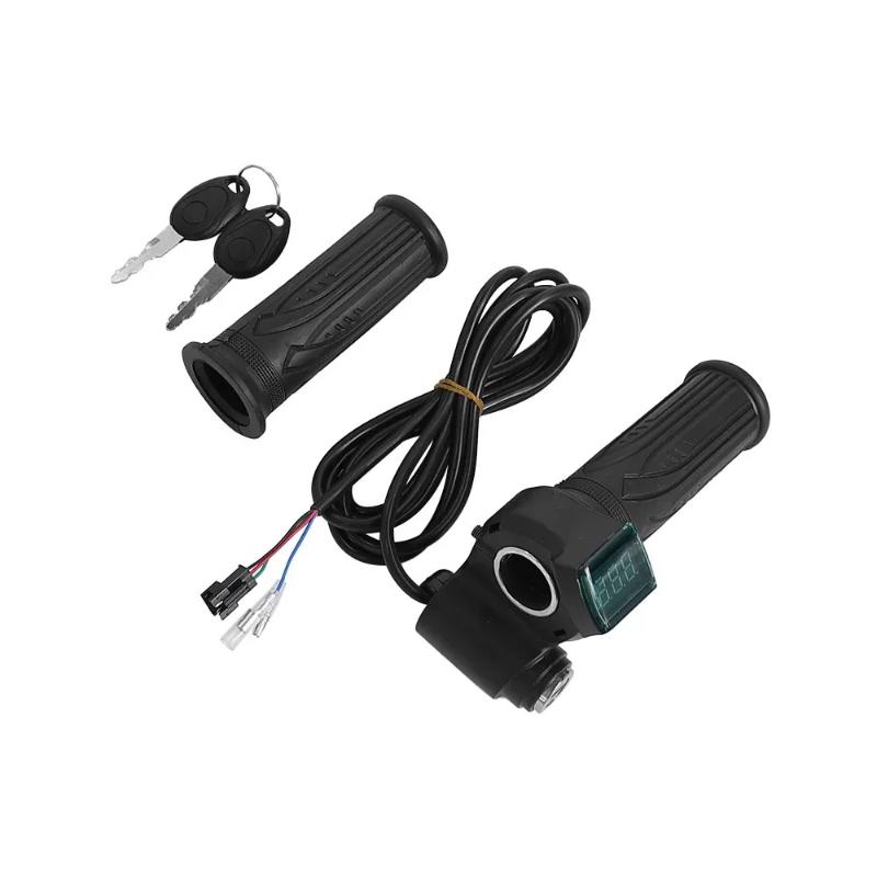 Led Digital Meter For Electric Bike Scooter Throttle Grip Handlebar With Power Switch Led Display Repair Part