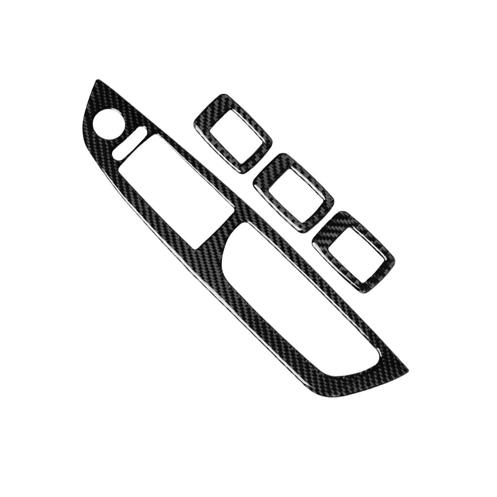 Real Carbon Fiber Car Accessories Window Lift Decorative Panel Trim Cover Soft Sticker For BMW X5 E70 2008-2013 X6 E71 2009-2014