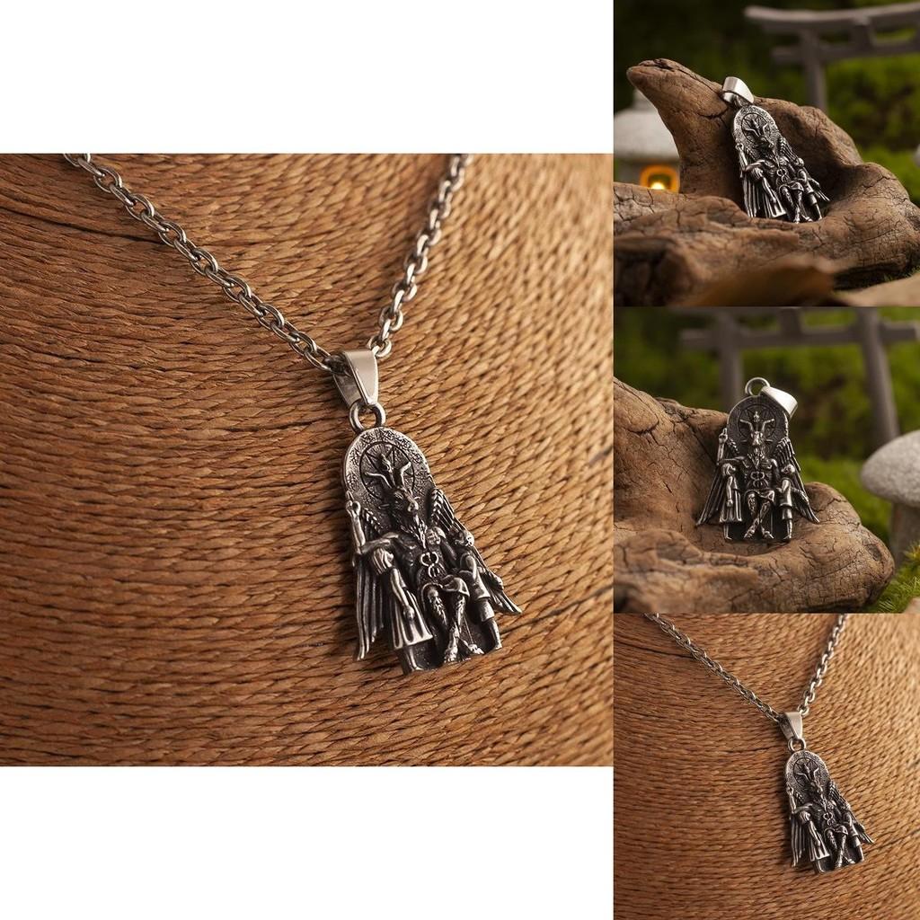 Anubis Mythology Pendant Necklace With Geometric Design For Gothic Fashion Enthusiasts