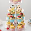 1 Set Cake Stand 3/4 Layers Transparent Round Large Capacity Easy Installation Acrylic Party Cupcake Tower Holder Wedding Supplies