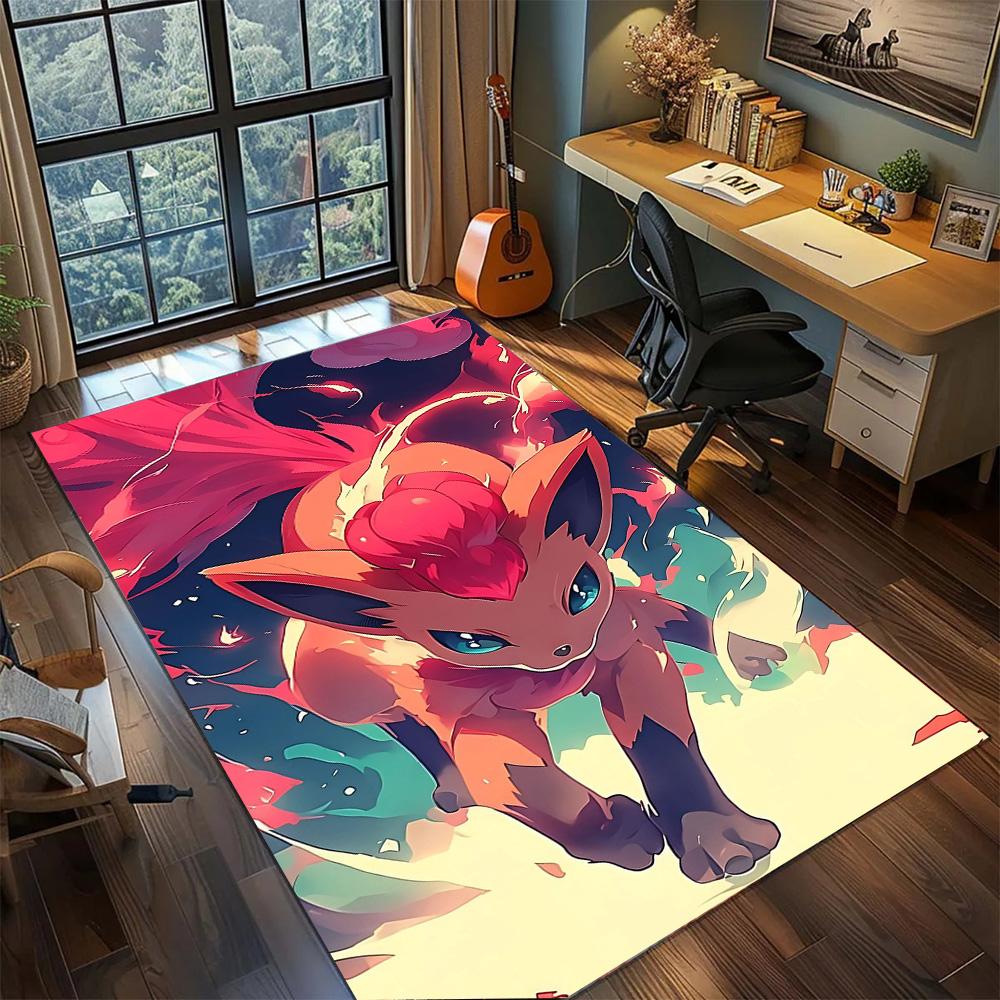 

Pokemon Rug Non Slip Gamer Room Decor, Washable Large Area Carpet Floor Mat Bedroom Home Interior.-TING 60x90cm