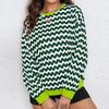 Women's Casual Wave Pattern Long Sleeve Sweatshirt