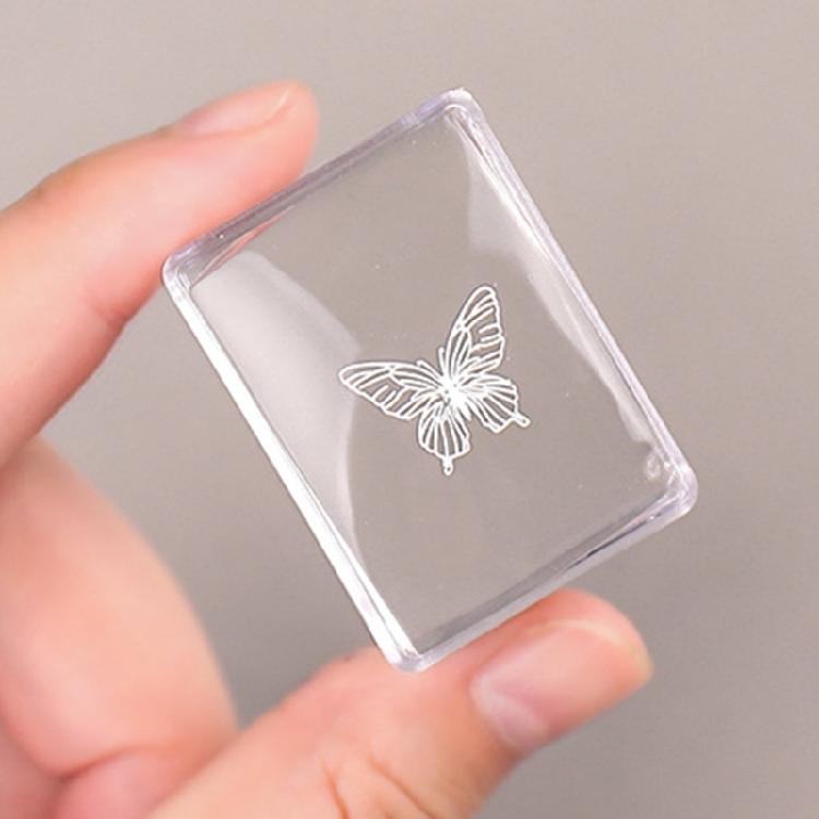 3 transparenta nagelstämplar med ergonomisk design för skarp mönsteröverföring och är nybörjarvänliga