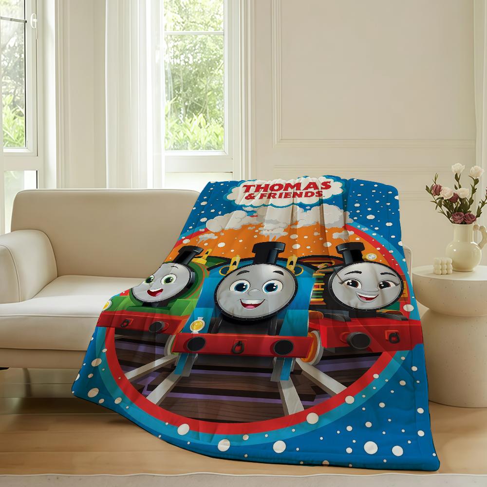 Cartoon cute T-Thomas And F-Friends Blanket For Sofa Office Bed Plane Travel Sleep Read Relax Camping Soft And Warm