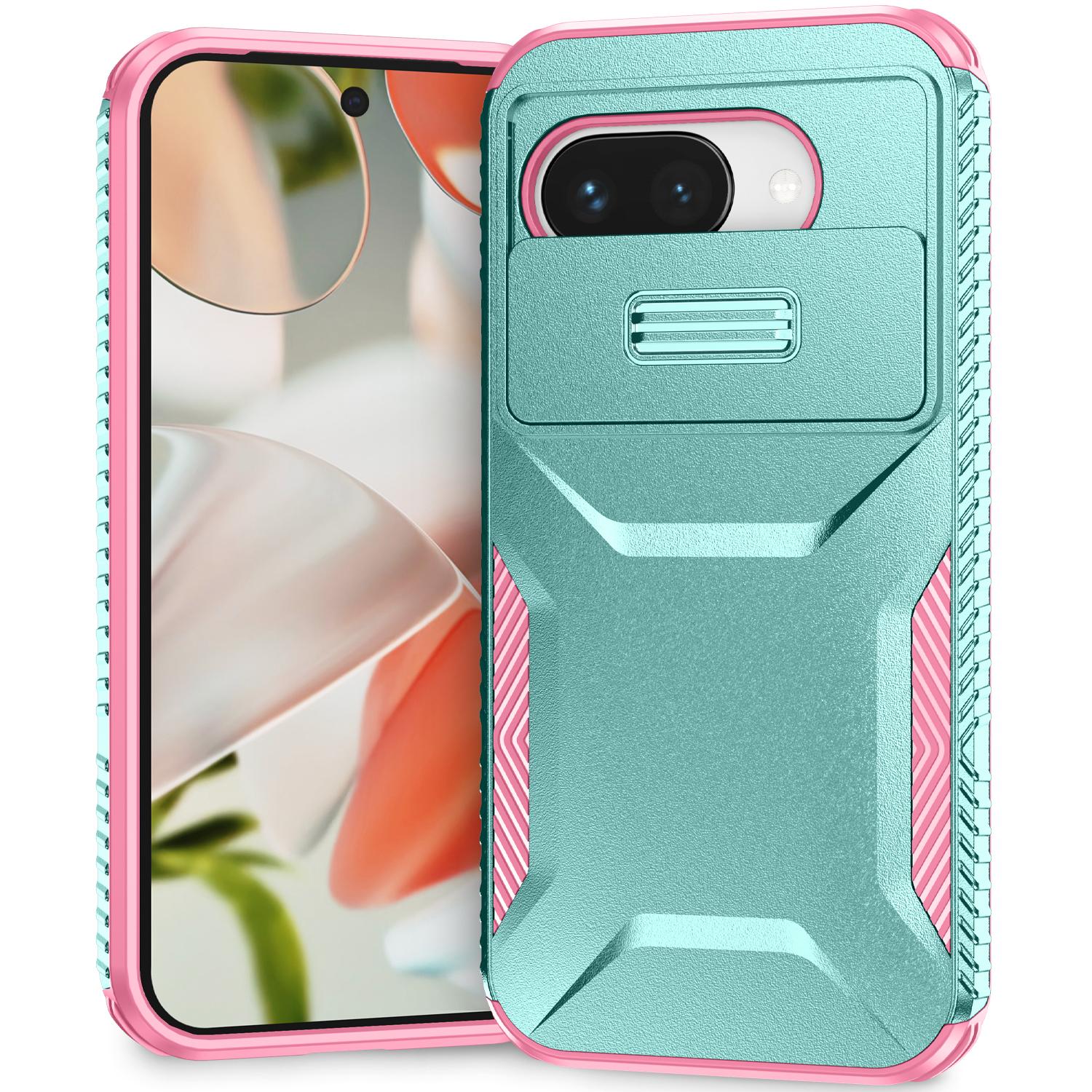 

For Google Pixel 9a Case Camshield TPU + PC Phone Cover Non-Slip Side Edge F