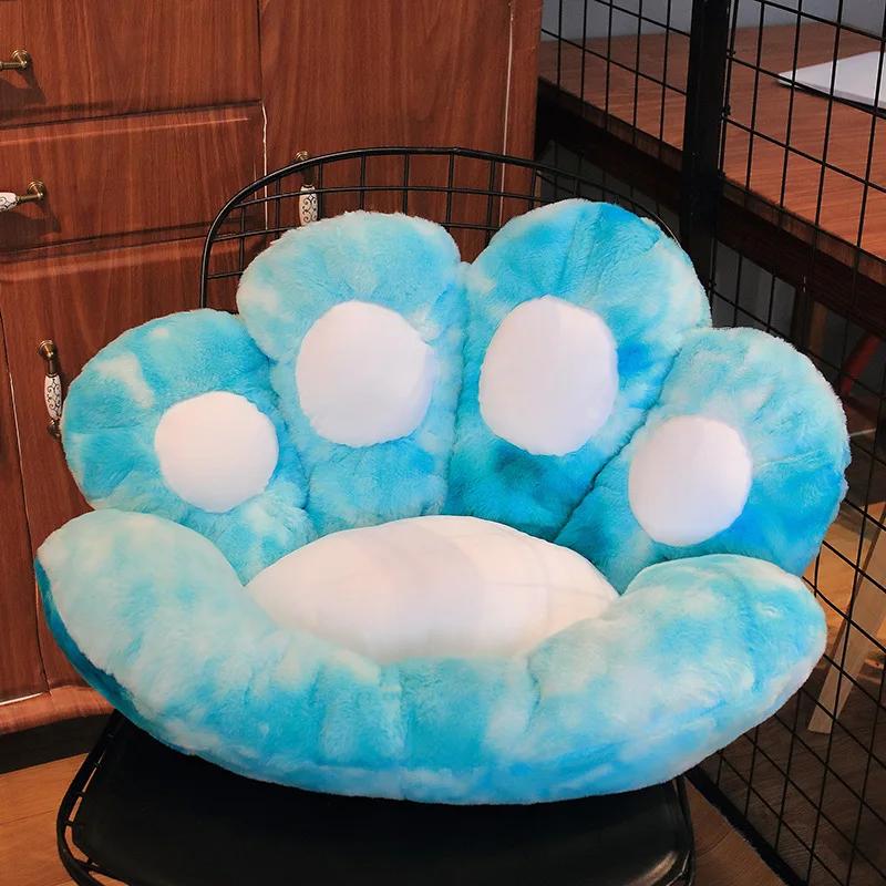 Soft Stuffed Cat Paw Pillow Plush Chair Cushion Kawaii Sofa Indoor Floor Chair Home Decor Throw Pillow Toy Back Rest Pillow Gift
