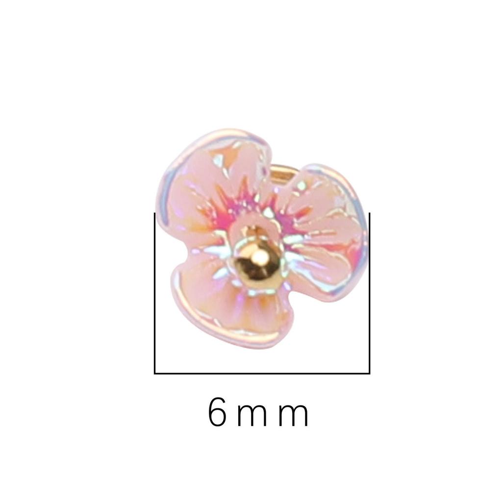 Resin Charms Imitation Pearl Preserving Mini Flower Pendant For Jewelry Making Accessories