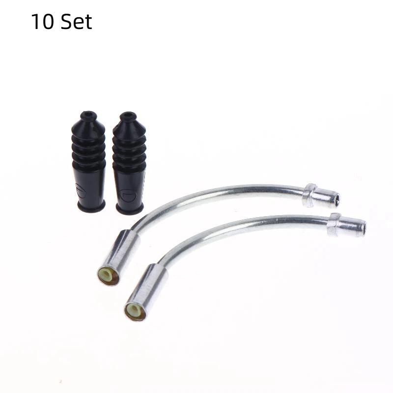 10Set V Brake Noodle And Boot Set Cable Guide Bend Tube Pipe Sleeves Protector Hose Brake Mountain Bike Outdoor Noodles