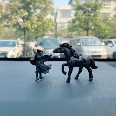 Çin Mürekkebi Resim Yalnız Gölge Kılıç Ustası Antika Stil Araba Penceresi Orta Konsol Süsü İç Dekorasyon Aksesuarları