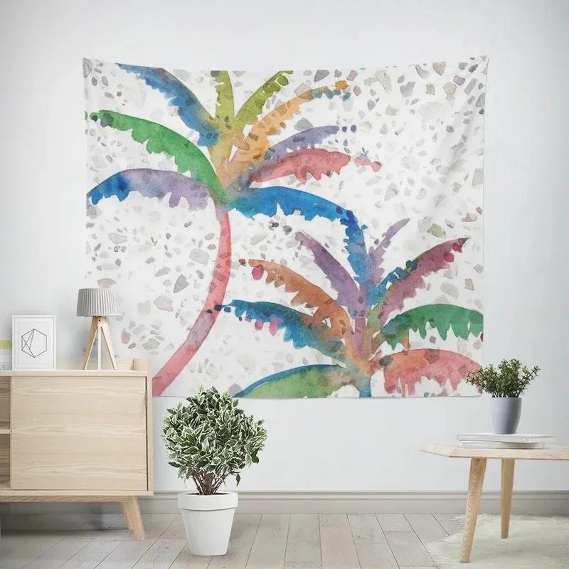 Декоративный гобелен с изображением тропической кокосовой пальмы. Декор для дома — фото 18