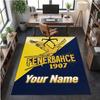 Crystal Velvet Rug Fenerbahçe FC Print Custom Name Text Floor Mat Home Decor