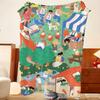 Art S-soupsoup Throw Flannel Throw Blanket, Lightweight Cozy, Durable Washable Cute Cool