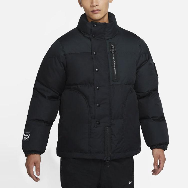 Nike LeBron Premium Fleece-Lined Woven Cotton Jacket Men Outerwear Black CK6779-010