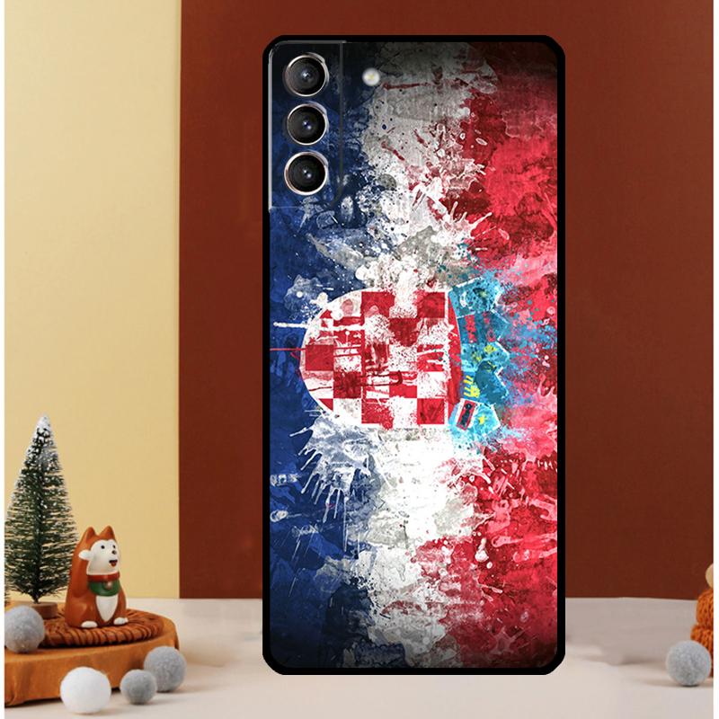 Croatia Flag Case For Samsung Galaxy S23 Ultra S24 S22 Note 20 Ultra 10 Plus S8 S9 S10 S20 S21 FE Cover