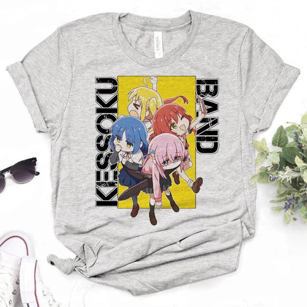 Bocchi the Rock t shirt women summer funny graphic t-shirts girl manga designer graphic clothes Unisex