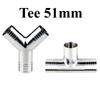 19 25 32 38 45 51 57 63 76 Mm SUS 304 Stainless Steel  Hose Barb Tail Y T Shape 3 Ways Sanitary Pipe Fitting Connector