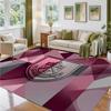 Burnley Football Design Crystal Velvet Rug Soft Decorative Mat for Bedroom Entrance