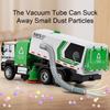1:50 Sweeper Extended Dump Truck Model Toy Metal Diecast Sound Light Pull Back Vacuum Cleaning Vehicle Models Collection Gifts