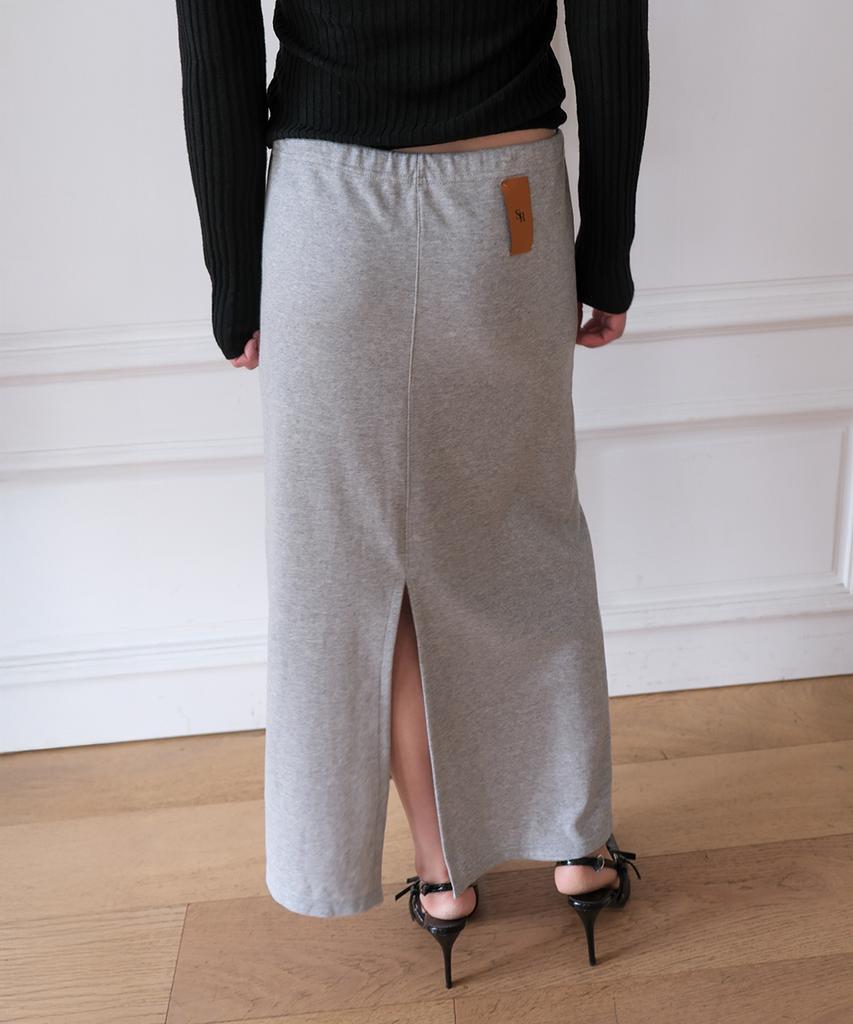 320SHOWROOM Daily Banding H-Line Long Skirt Gray