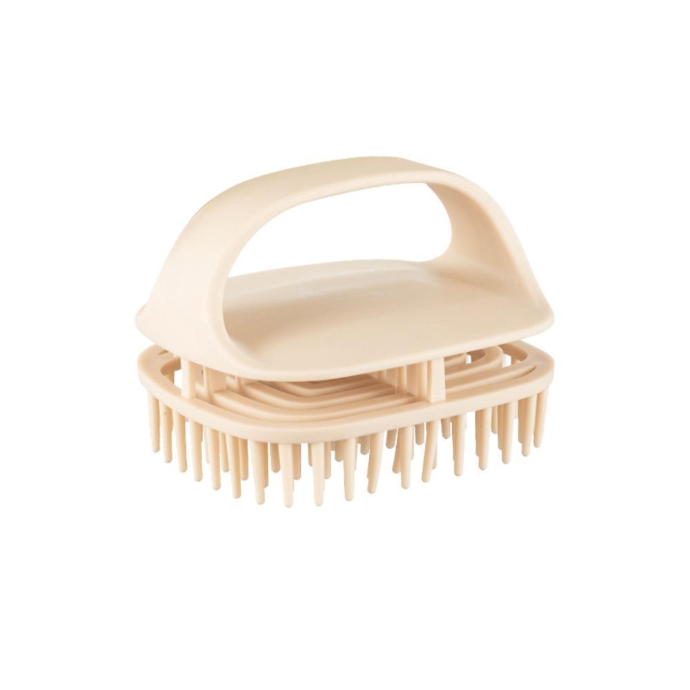 

Инструмент для ухода за кожей головы Массажная щетка 7 цветов Шампунь Расческа Прочная Универсальная расческа для мытья волос бежевый