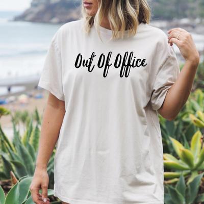 Out of Office Tee, Funny Work Shirt, Custom Vacation Mode Top, Summer Shirt