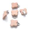 1Pcs Cute Animal Style Wood Natural Pacifier Chain Anti-Drop Beech Wood Dummy Clip DIY Essential Nipple Chain Accessories