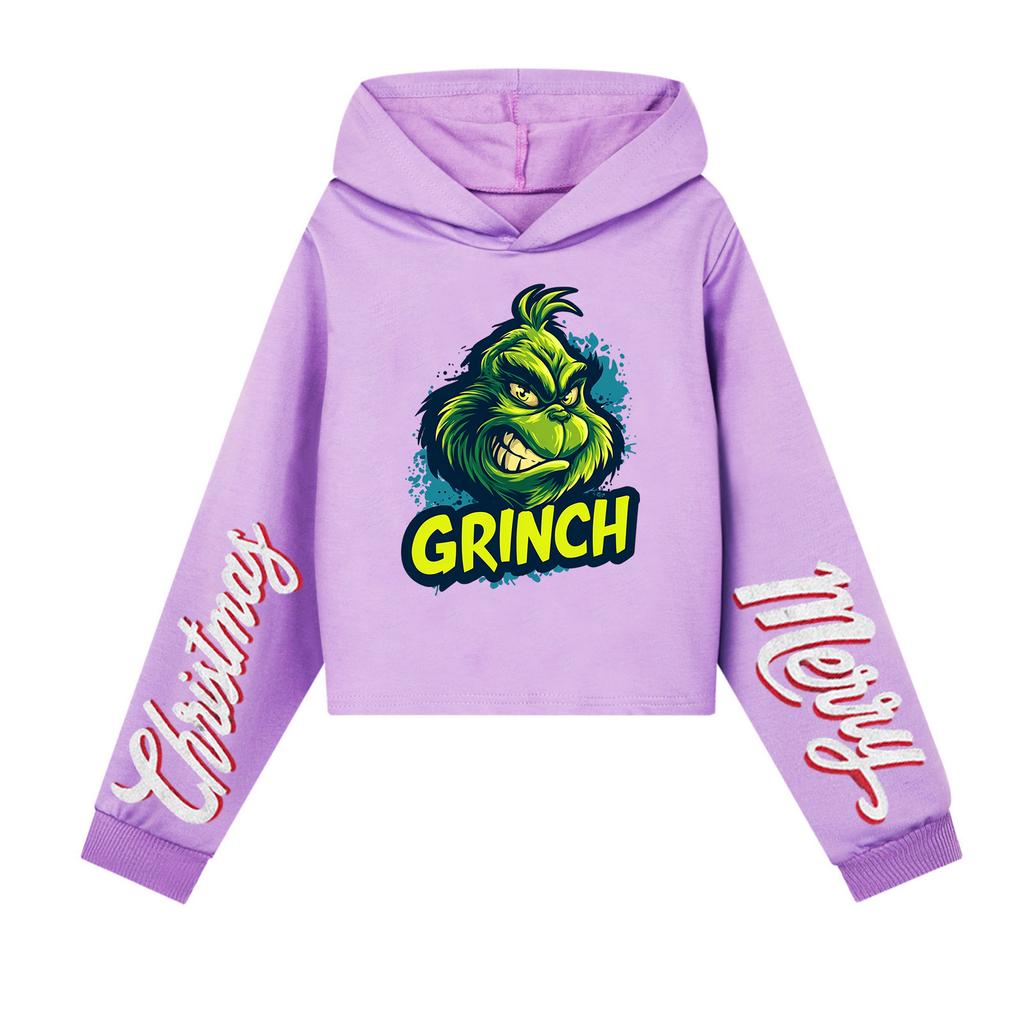 Uformell mote for barn Juleprintet hettegenser med lange ermer (Uten snøring)