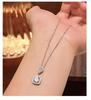 S925 Sterling Silver Water Drop Moissanite Necklace - Elegant Women's Light Luxury Clavicle Chain Gift.