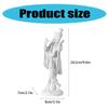 Resins White Krishna Figurine Standing Hindu God of Love 10Inch Sculpture Collectible Ornament for Home Office Decors