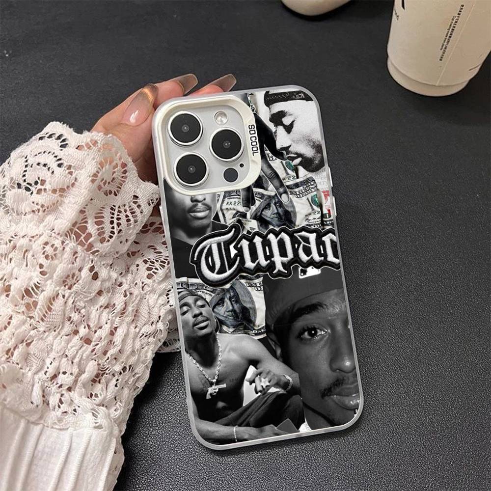Rapper 2Pac Singer Tupac Cover For iPhone 17Air 16 15 14 13 12 11 Pro Max X XS XR Plus Colorful Silver Phone case
