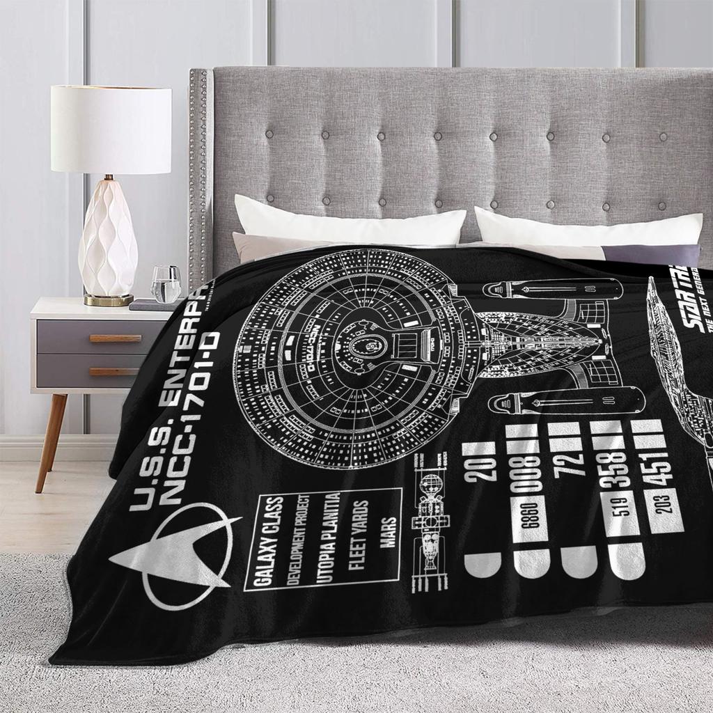 s-Stars t-Treks Blankets Flannel All-season Portable Warm Throw Blankets for Bedding Office Sofa Chair Quilt for Enterprise Fans