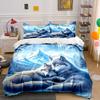 Peaceful wolves in snowy winter Print Soft Comfortable Duvet Cover Bedding Set Included 1*Duvet Cover 2*Pillowcases