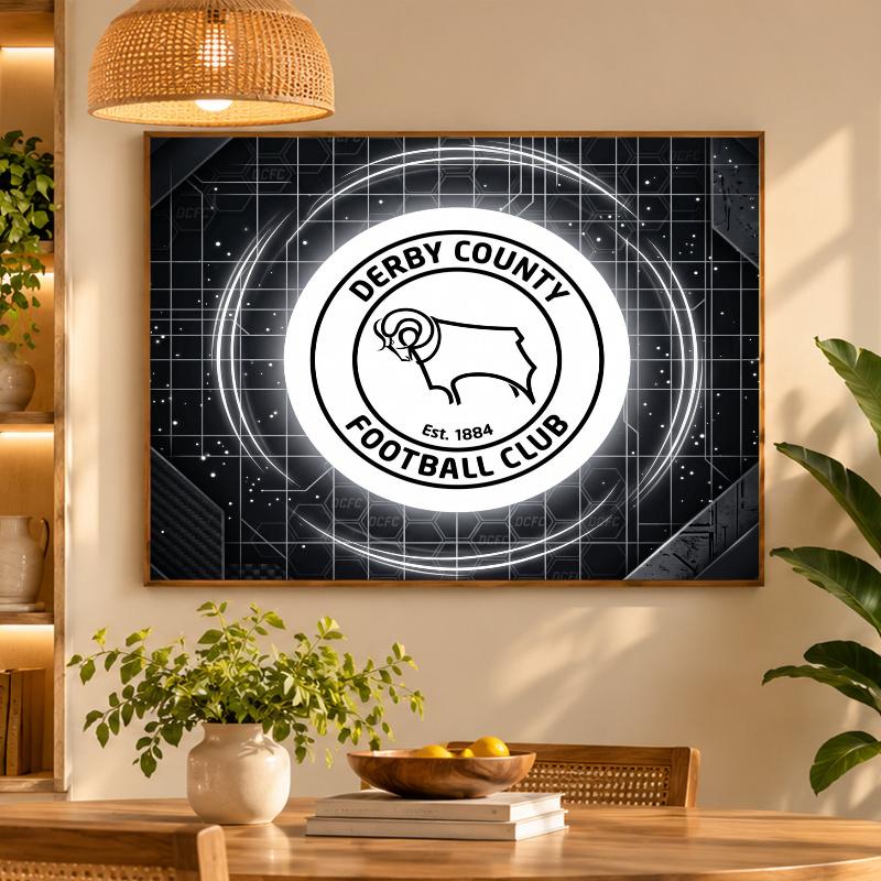 5D Diamond Painting Derby County Football DIY Full Drill Diamond Art Kit Home Decoration