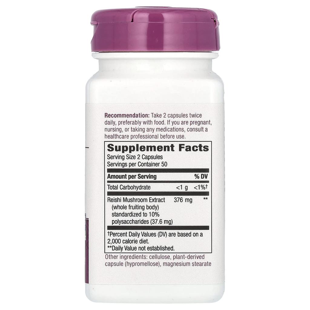 Nature'S Way, Reishi Mushroom, 376Mg, 100 Veggie Caps (188Mg per Capsule)