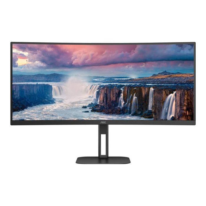 Écran - AOC - CU34V5C-BK - 3440 x 1440 px - Incurvé - HDMI - Haut-parleurs intégrés