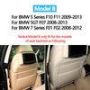 Framsäte Ryggstöd Läder Pocket Pack Trim Cover Byte för BMW 5 5GT 7 Series F10 F11 F07 F01 F02 730 735 740