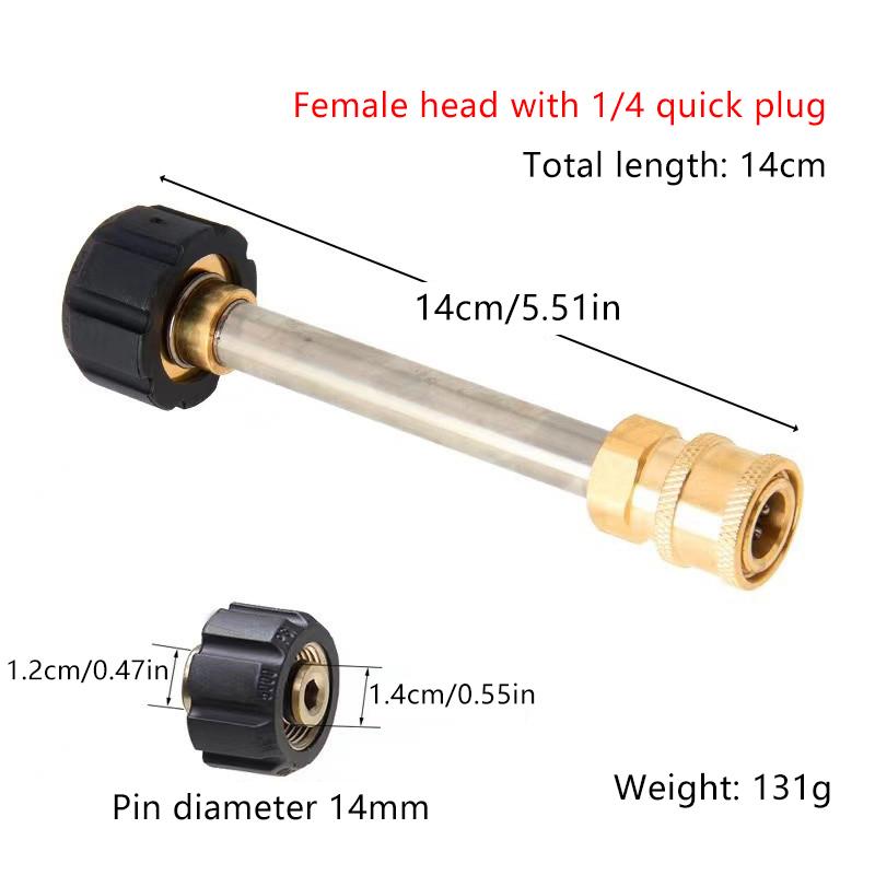 1/4" Schnellverschluss-Sprühpistolen-Düse für Kärcher HD & Parkside M22-14 Hochdruck-Autoreiniger-Verlängerung