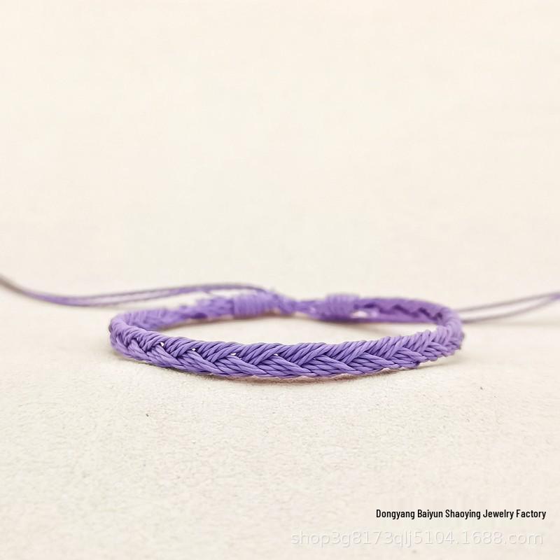 Colorful Bohemian Ethnic Wax Cord Surf Bracelet: Waterproof, Versatile, Handmade, Unisex