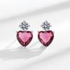 European and American Style Luxury Zircon Heart Earrings and Necklace Jewelry Set for Women