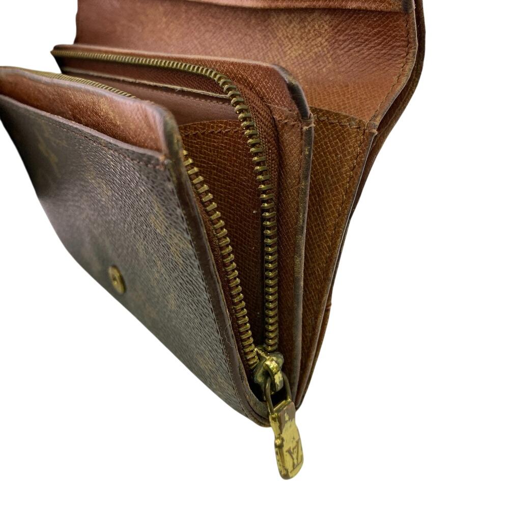 Louis Vuitton M61730 Vintage L-shaped Zipper Monogram Monogram Portonet Bie Tresol Bifold Wallet Brown Monogram Used