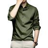 DEELMO Men' Stylish Solid Satin Casual Shirt for Men Full Sleeves| Poly Satin Silk Shirt