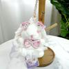 Princess Pearl Dress Plush Rabbit Keychain Cartoon Drooping Ear Rabbit Pendant  Backpack Decor
