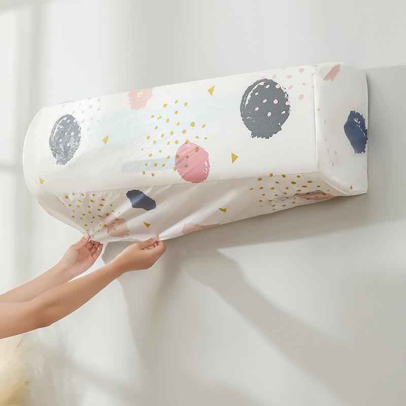 Cartoon PEVA Air Conditioner Dust Cover - Washable, All-Inclusive, Household Protector