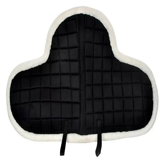 Ridex Black Color Polycotton Quilted Design English Horse Saddle Pad .