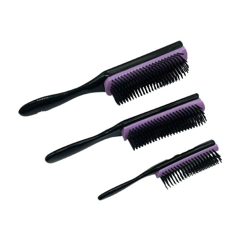 9-Rows Detangling Hair Brush Detangler Hairbrush Scalp Massager Straight Curly Wet Diy Hair Comb Brush