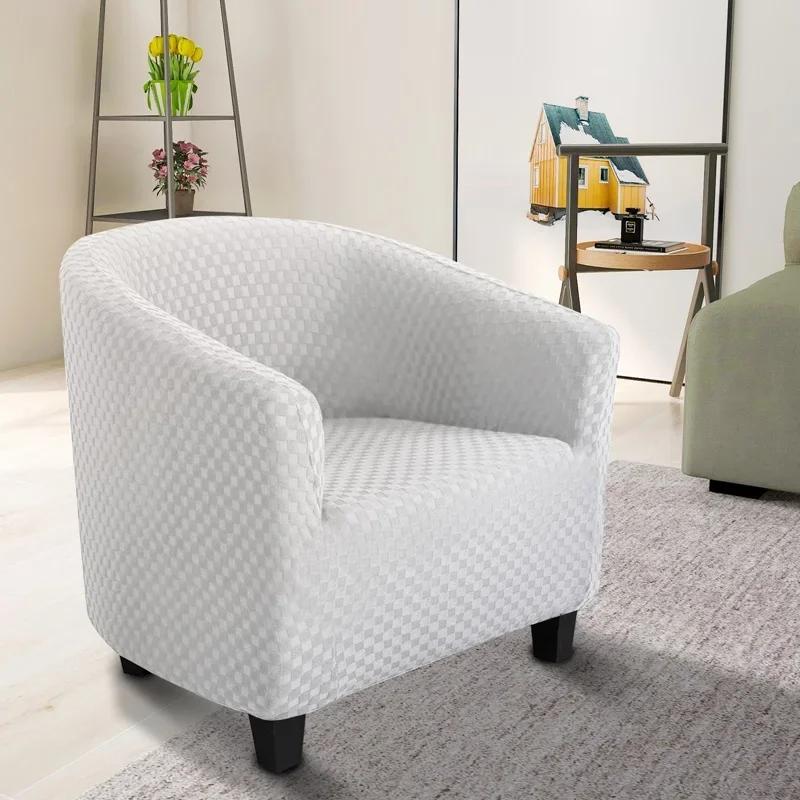 Blue Single Seat Sofa Couches Covers Club Tub Chair Cover Armchair Couch Cover Furniture Protector Slipcovers for Living Room