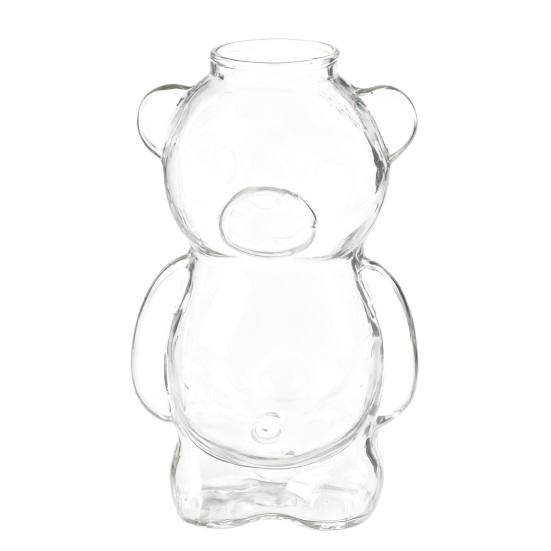 

12 унций Стеклянная кружка в форме медведя Милая кружка для кофе с медведем Многоразовая посуда для пива, вина, коктейлей для дома, бара, кухни, ресторана, вечеринки 1pc Without Straw