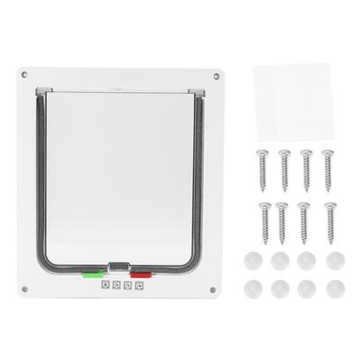 Chatière Modes de verrouillage multiples Amovible Facile à installer Barrière pour animaux de compagnie Convient aux chats aux chiens